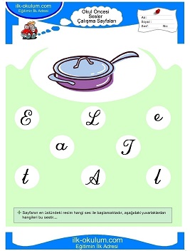 Çocuklar İçin T Sesi Çalışma Sayfaları 